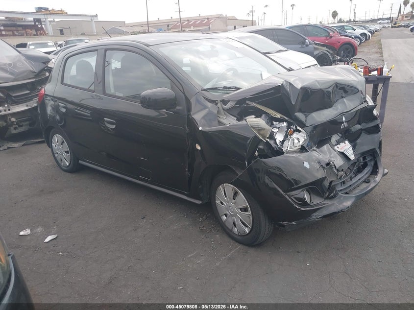 2015 Mitsubishi Mirage VIN ML32A3HJ0FH014062 IAAI salvage auction — FRONT & REAR, Salvage Certificate (California), sold $300 on 2026-07-08 (photo 1)