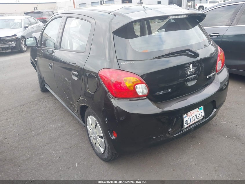 2015 Mitsubishi Mirage VIN ML32A3HJ0FH014062 IAAI salvage auction — FRONT & REAR, Salvage Certificate (California), sold $300 on 2026-07-08 (photo 3)