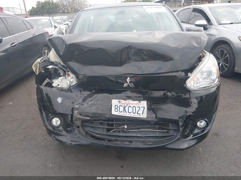 2015 Mitsubishi Mirage VIN ML32A3HJ0FH014062 IAAI salvage auction — FRONT & REAR, Salvage Certificate (California), sold $300 on 2026-07-08 (photo 6)