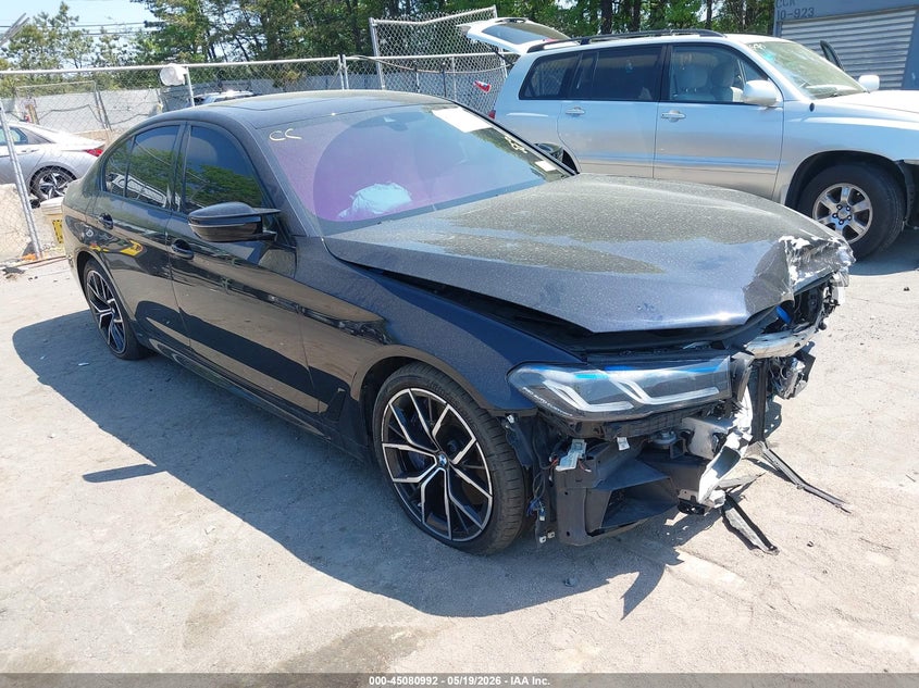 2021 BMW 5er VIN WBA13BK09MCG98116 IAAI salvage auction — FRONT END, Mv-907A (New York), sold $12,200 on 2026-08-13 (photo 1)