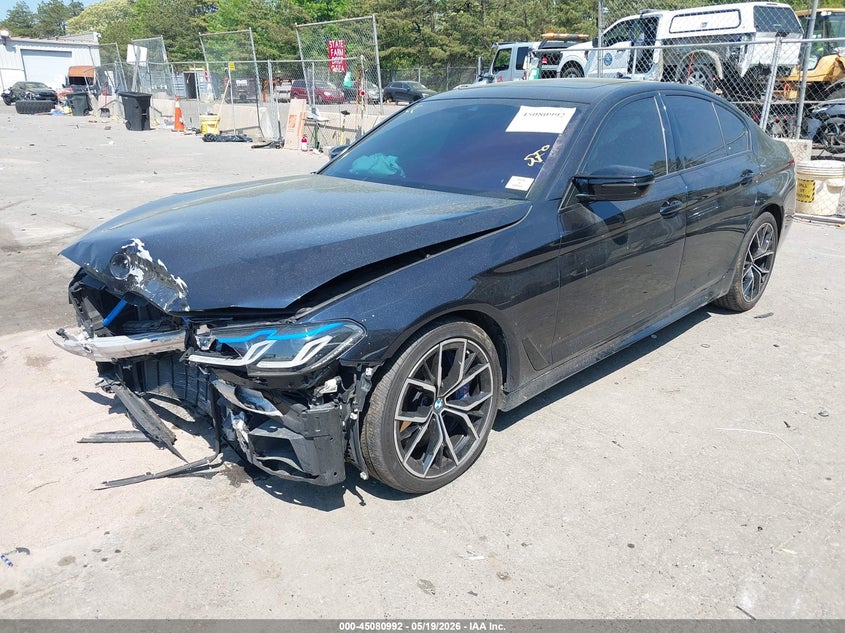 2021 BMW 5er VIN WBA13BK09MCG98116 IAAI salvage auction — FRONT END, Mv-907A (New York), sold $12,200 on 2026-08-13 (photo 2)