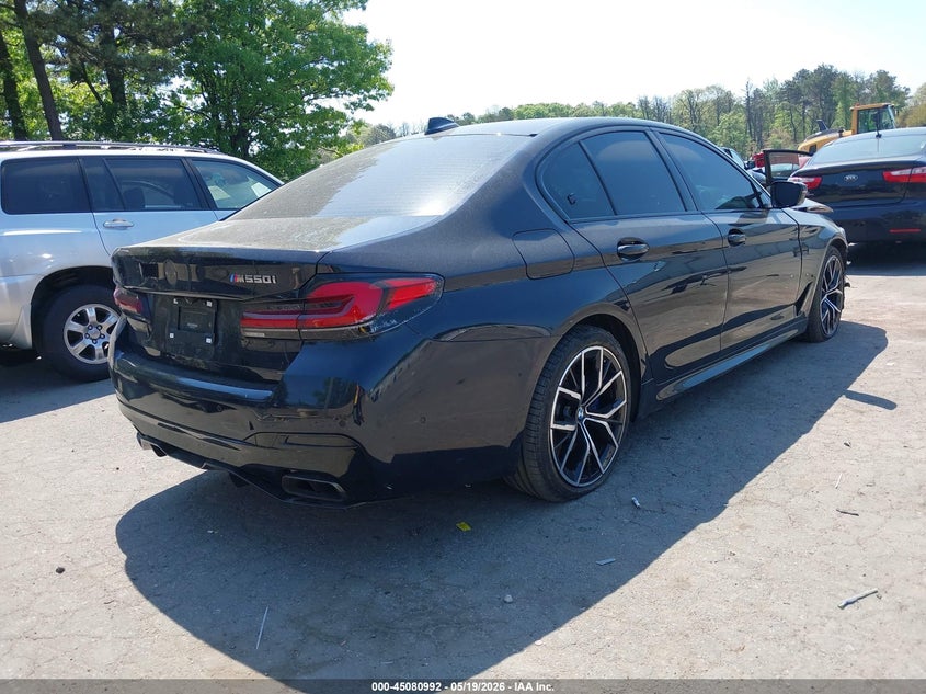 2021 BMW 5er VIN WBA13BK09MCG98116 IAAI salvage auction — FRONT END, Mv-907A (New York), sold $12,200 on 2026-08-13 (photo 4)