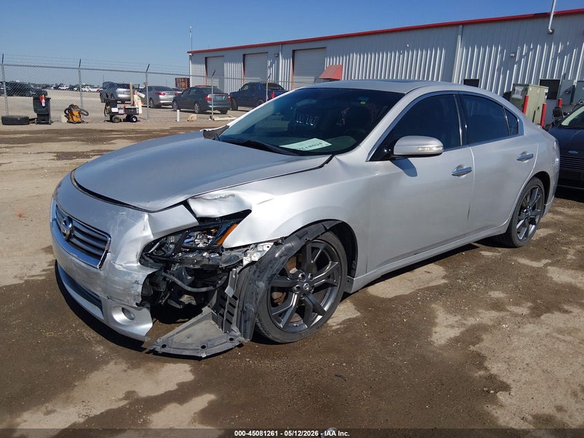 2014 Nissan Maxima VIN 1N4AA5APXEC915153 IAAI salvage auction — LEFT FRONT, Salvage (Kansas), sold $1,700 on 2026-07-10 (photo 2)