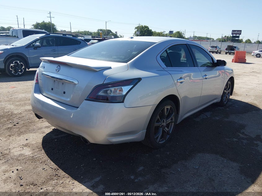 2014 Nissan Maxima VIN 1N4AA5APXEC915153 IAAI salvage auction — LEFT FRONT, Salvage (Kansas), sold $1,700 on 2026-07-10 (photo 4)