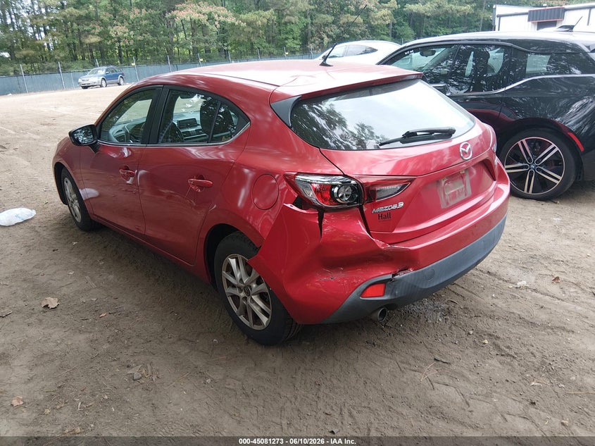 2014 Mazda 3 VIN JM1BM1L74E1171329 IAAI salvage auction — LEFT REAR, Clear (Virginia), sold $1,425 on 2026-07-09 (photo 3)