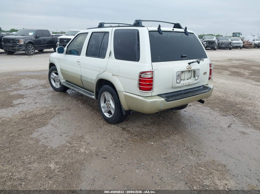 2002 Infiniti Qx4 VIN JNRDR09Y82W253700 IAAI salvage auction — ENGINE DAMAGE, Original (Texas), sold $275 on 2026-07-20 (photo 3)