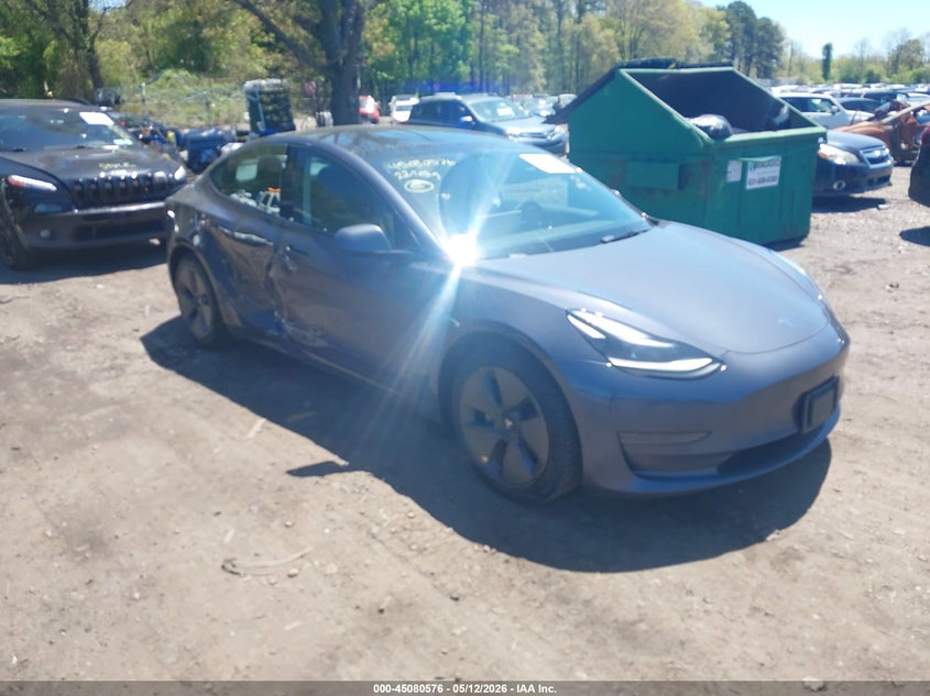 2022 Tesla Model 3 VIN 5YJ3E1EA4NF107941 IAAI salvage auction — RIGHT SIDE, Mv-907A (New York), sold $6,050 on 2026-07-09 (photo 1)