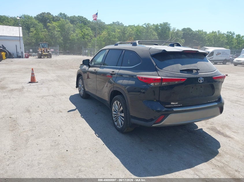 2020 Toyota Highlander VIN 5TDFZRBH7LS031402 IAAI salvage auction — RIGHT FRONT, Salvage - 75% Or Less (Maryland), sold $3,050 on 2026-07-21 (photo 3)