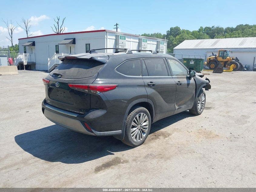 2020 Toyota Highlander VIN 5TDFZRBH7LS031402 IAAI salvage auction — RIGHT FRONT, Salvage - 75% Or Less (Maryland), sold $3,050 on 2026-07-21 (photo 4)