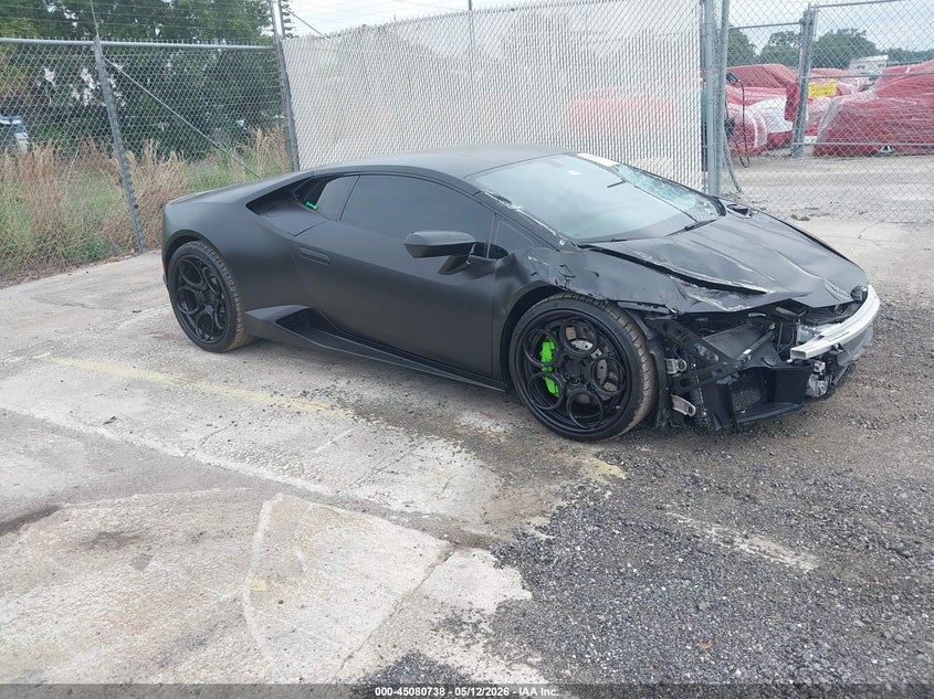 2017 Lamborghini Huracan VIN ZHWUC2ZF8HLA07651 IAAI salvage auction — FRONT END, Rebuildable (Florida), sold $140,000 on 2026-07-06 (photo 1)