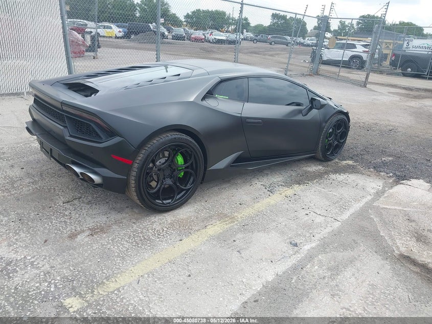 2017 Lamborghini Huracan VIN ZHWUC2ZF8HLA07651 IAAI salvage auction — FRONT END, Rebuildable (Florida), sold $140,000 on 2026-07-06 (photo 4)