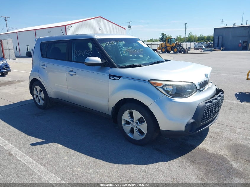 2015 Kia Soul VIN KNDJN2A25F7792387 IAAI salvage auction — FRONT END, Clear (Indiana), sold $525 on 2026-07-24 (photo 1)