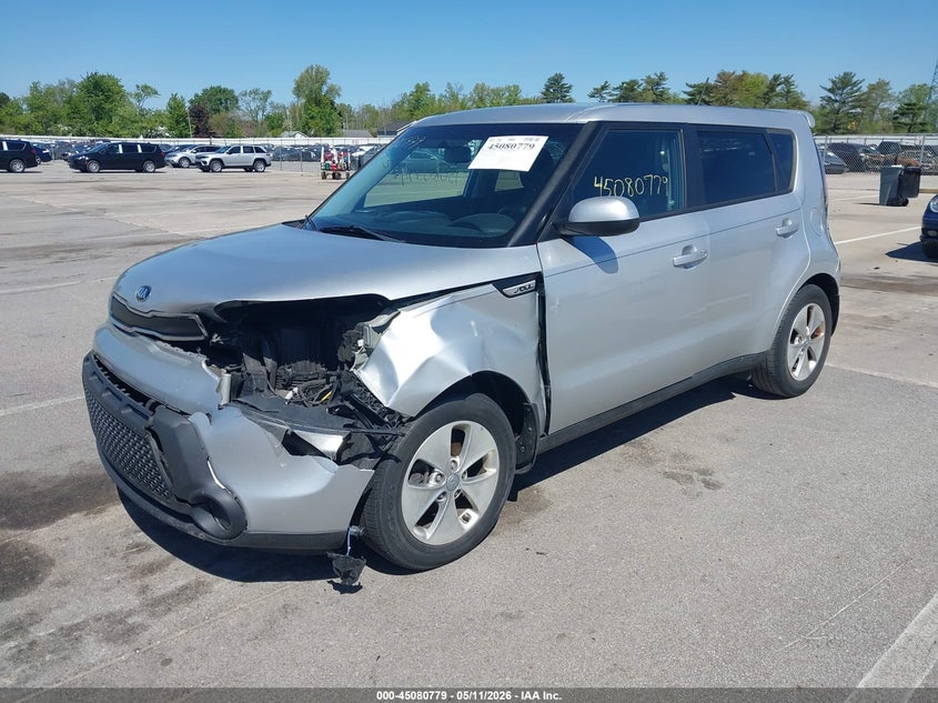 2015 Kia Soul VIN KNDJN2A25F7792387 IAAI salvage auction — FRONT END, Clear (Indiana), sold $525 on 2026-07-24 (photo 2)