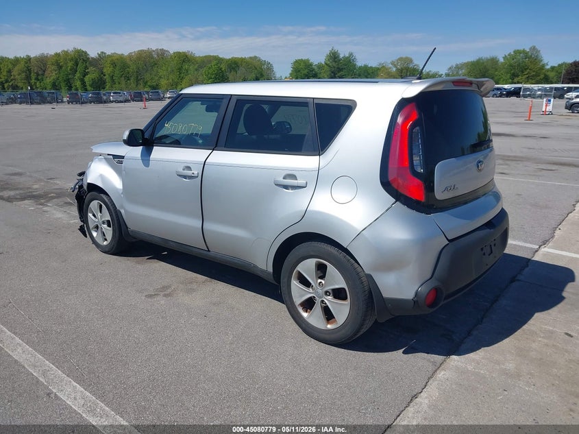 2015 Kia Soul VIN KNDJN2A25F7792387 IAAI salvage auction — FRONT END, Clear (Indiana), sold $525 on 2026-07-24 (photo 3)