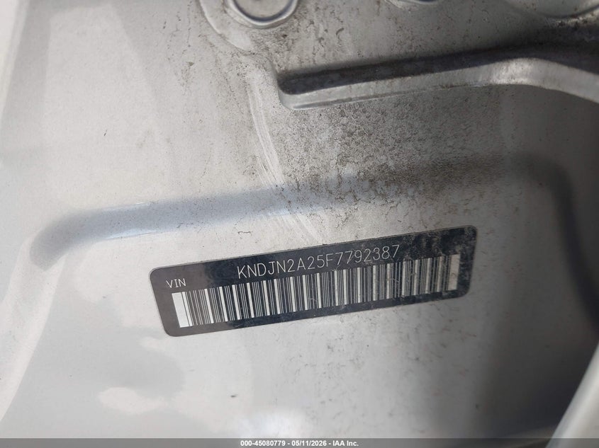 2015 Kia Soul VIN KNDJN2A25F7792387 IAAI salvage auction — FRONT END, Clear (Indiana), sold $525 on 2026-07-24 (photo 9)