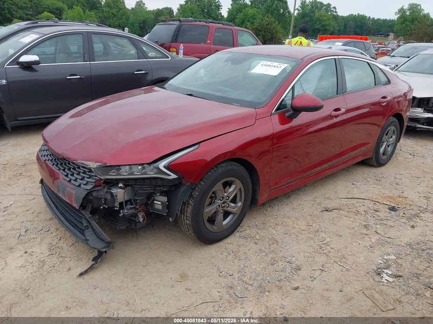 2021 Kia K5 VIN 5XXG14J29MG049592 IAAI salvage auction — FRONT END, Salvage (North Carolina), sold $3,575 on 2026-07-13 (photo 2)