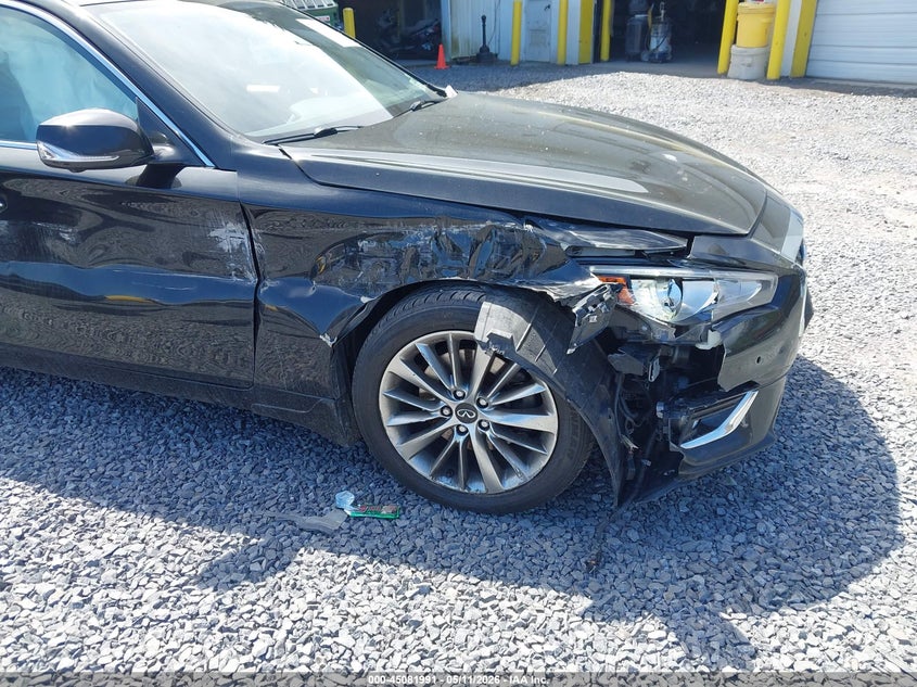 2023 Infiniti Q50 VIN JN1EV7BR3PM541724 IAAI salvage auction — FRONT & REAR, Mv-907A (New York), sold $4,350 on 2026-07-07 (photo 6)