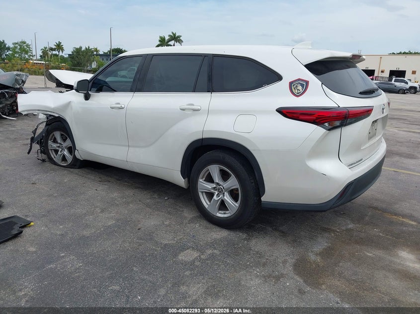 2021 Toyota Highlander VIN 5TDZZRAH6MS055173 IAAI salvage auction — FRONT END, Certificate Of Destruction (Florida), sold $9,250 on 2026-07-23 (photo 3)