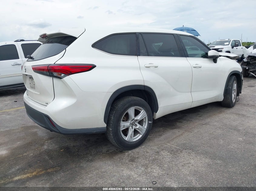 2021 Toyota Highlander VIN 5TDZZRAH6MS055173 IAAI salvage auction — FRONT END, Certificate Of Destruction (Florida), sold $9,250 on 2026-07-23 (photo 4)