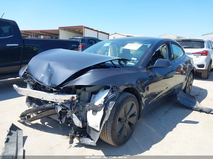 2024 Tesla Model 3 VIN 5YJ3E1EA9RF864856 IAAI salvage auction — FRONT END, Salvage (Texas), sold $6,900 on 2026-07-09 (photo 2)