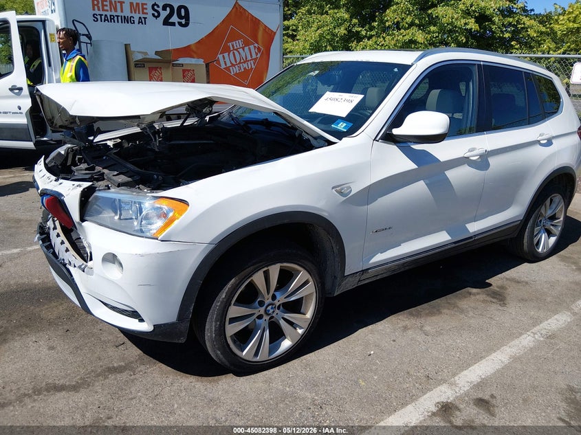 2013 BMW X3 VIN 5UXWX7C50DL980712 IAAI salvage auction — FRONT END, Salvage (New Jersey), sold $1,200 on 2026-07-13 (photo 2)