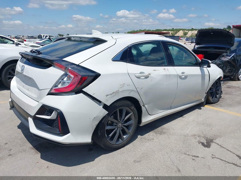 2021 Honda Civic VIN SHHFK7H61MU422256 IAAI salvage auction — RIGHT SIDE, Salvage (Texas), sold $3,800 on 2026-07-30 (photo 4)