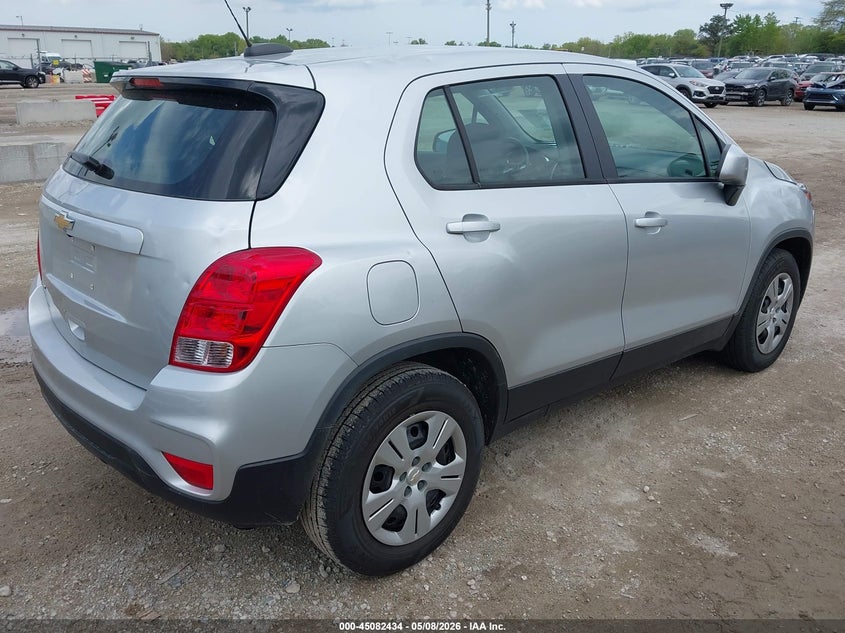 2018 Chevrolet Trax VIN KL7CJKSBXJB606946 IAAI salvage auction — HAIL, Salvage (Illinois), sold $875 on 2026-07-28 (photo 4)