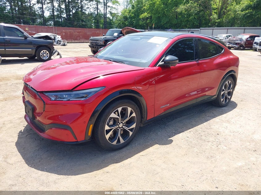2021 Ford Mustang mach-e VIN 3FMTK3R74MMA45028 IAAI salvage auction — RIGHT FRONT, Original (Texas), sold $7,150 on 2026-07-16 (photo 2)