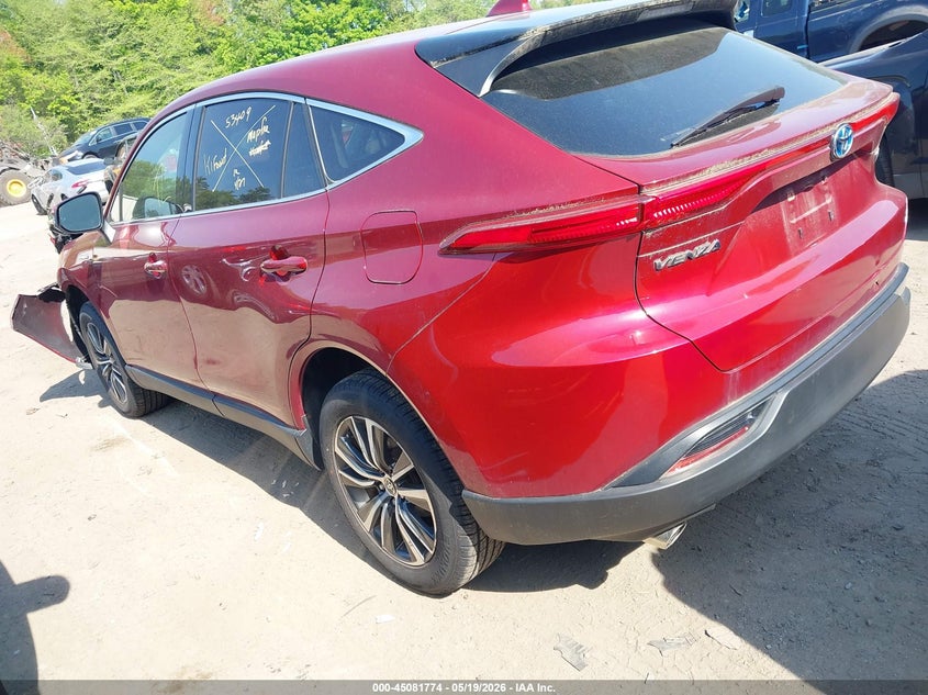 2021 Toyota Venza VIN JTEAAAAH9MJ010159 IAAI salvage auction — FRONT END, Salvage (Massachusetts), sold $7,600 on 2026-07-21 (photo 3)