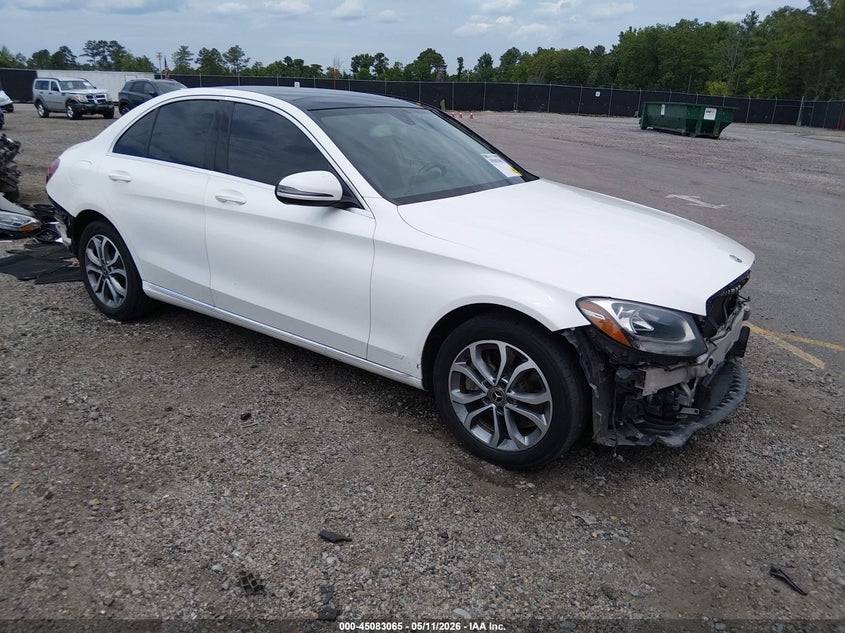 2018 Mercedes-benz C-klasse VIN WDDWF4KB5JR414702 IAAI salvage auction — LEFT SIDE, Salvage Title, sold $4,500 on 2026-08-01 (photo 1)