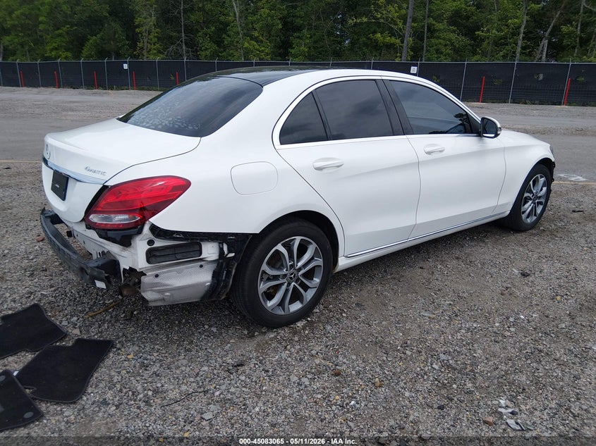 2018 Mercedes-benz C-klasse VIN WDDWF4KB5JR414702 IAAI salvage auction — LEFT SIDE, Salvage Title, sold $4,500 on 2026-08-01 (photo 4)