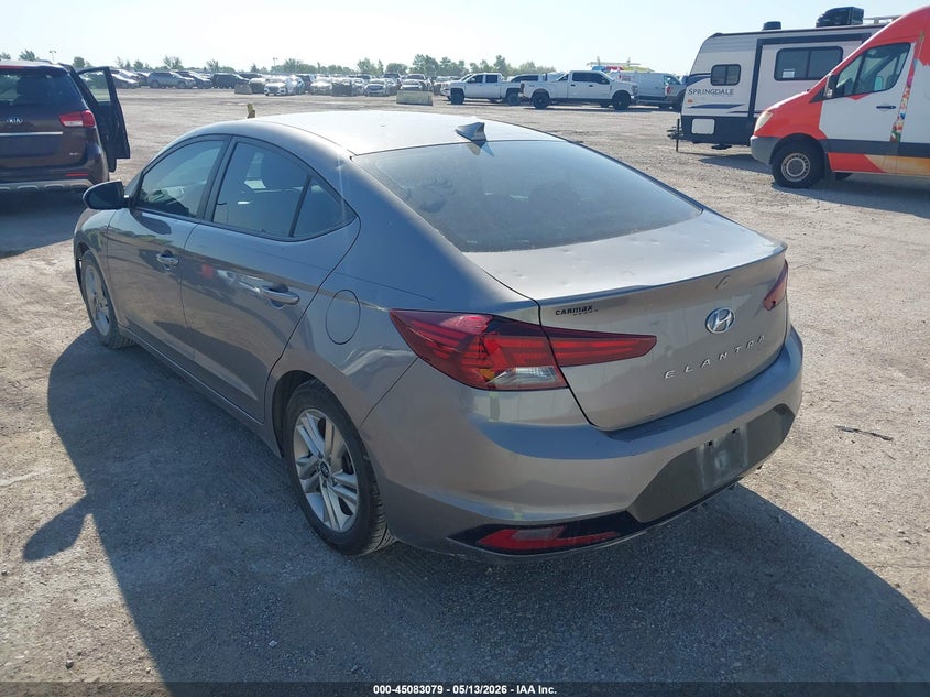 2020 Hyundai Elantra VIN KMHD84LF5LU031772 IAAI salvage auction — HAIL, Original (Texas), sold $2,250 on 2026-07-29 (photo 3)