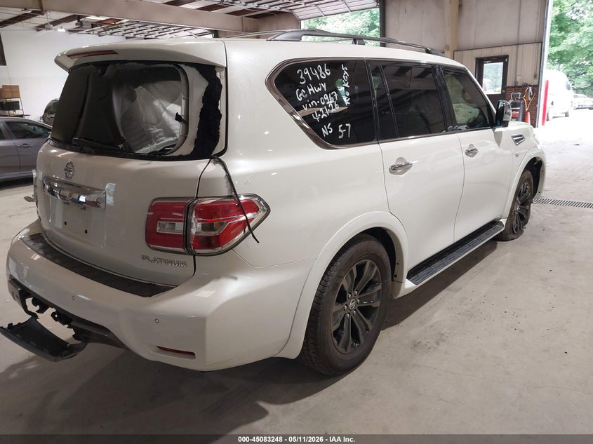 2020 Nissan Armada VIN JN8AY2NFXL9360967 IAAI salvage auction — LEFT REAR, Salvage (North Carolina), sold $6,975 on 2026-08-01 (photo 4)