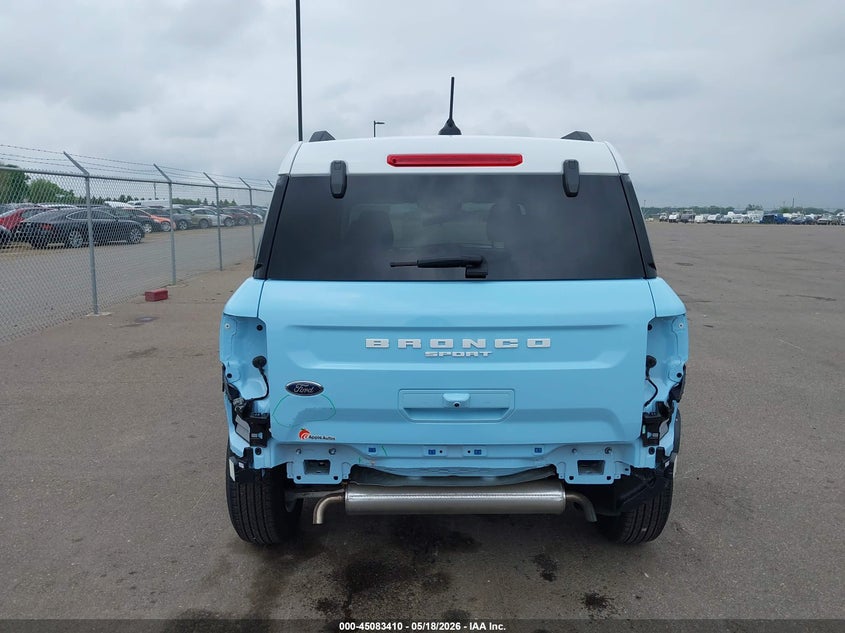 2025 Ford Bronco sport VIN 3FMCR9GN4SRE49737 IAAI salvage auction — REAR END, Salvage (Minnesota), sold $12,500 on 2026-07-27 (photo 6)
