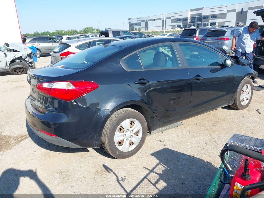 2016 Kia Forte VIN KNAFK4A69G5539189 IAAI salvage auction — FRONT END, Salvage (Texas), sold $400 on 2026-07-07 (photo 4)