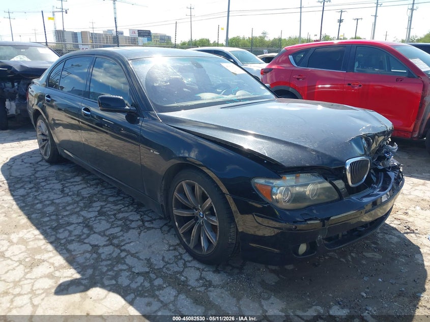 2008 BMW 7er VIN WBAHN83538DT78678 IAAI salvage auction — FRONT END, Salvage (Texas), sold $1,150 on 2026-07-06 (photo 1)