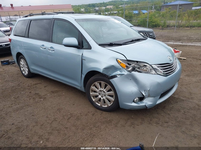 2016 Toyota Sienna VIN 5TDDK3DC4GS136382 IAAI salvage auction — RIGHT FRONT, Salvage (Pennsylvania), sold $25 on 2026-07-21 (photo 1)