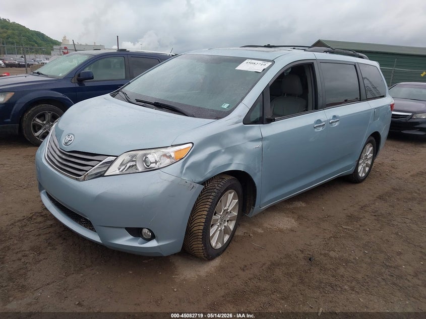 2016 Toyota Sienna VIN 5TDDK3DC4GS136382 IAAI salvage auction — RIGHT FRONT, Salvage (Pennsylvania), sold $25 on 2026-07-21 (photo 2)