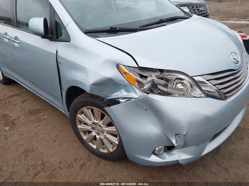 2016 Toyota Sienna VIN 5TDDK3DC4GS136382 IAAI salvage auction — RIGHT FRONT, Salvage (Pennsylvania), sold $25 on 2026-07-21 (photo 6)