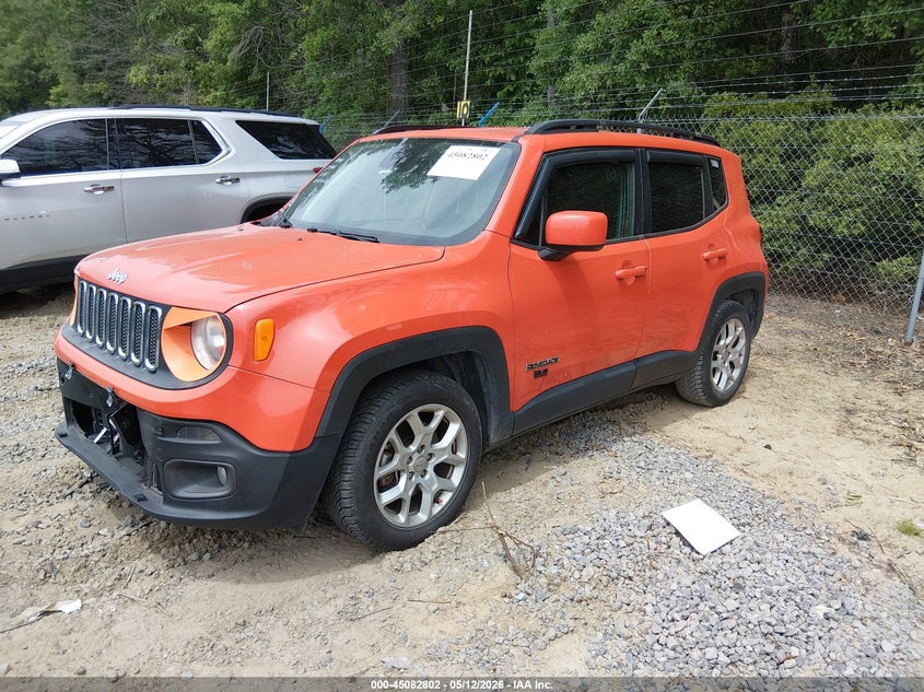 2018 Jeep Renegade VIN ZACCJABB7JPJ06954 IAAI salvage auction — FRONT END, Clear (South Carolina), sold $1,500 on 2026-07-07 (photo 2)