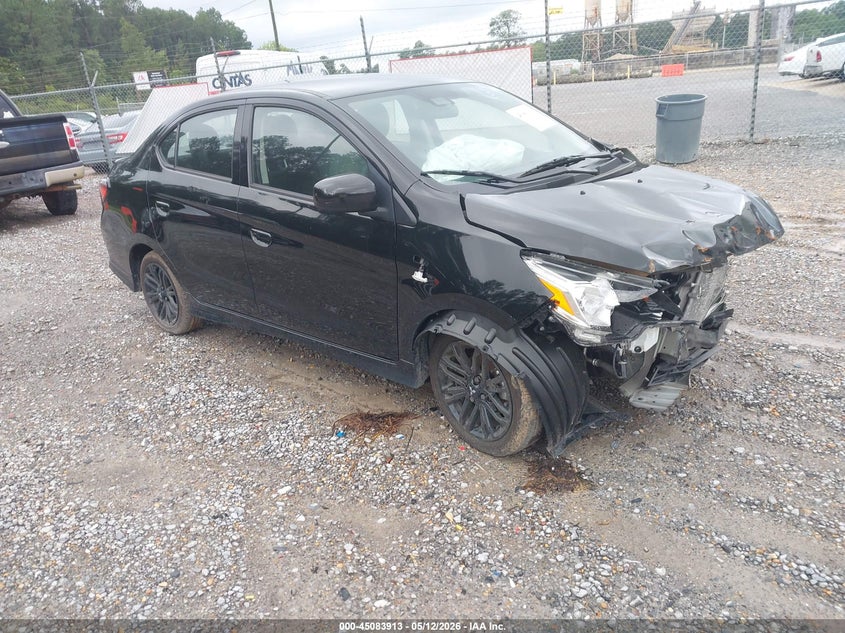 2024 Mitsubishi Mirage VIN ML32FUFJ0RHF14627 IAAI salvage auction — FRONT END, Salvage (Texas), sold $250 on 2026-07-10 (photo 1)
