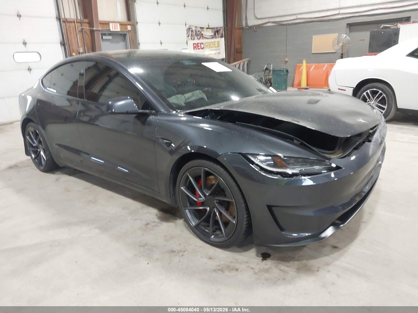 2025 Tesla Model 3 VIN 5YJ3E1ET3SF971988 IAAI salvage auction — FRONT END, Mv-907A (New York), sold $14,350 on 2026-07-23 (photo 1)