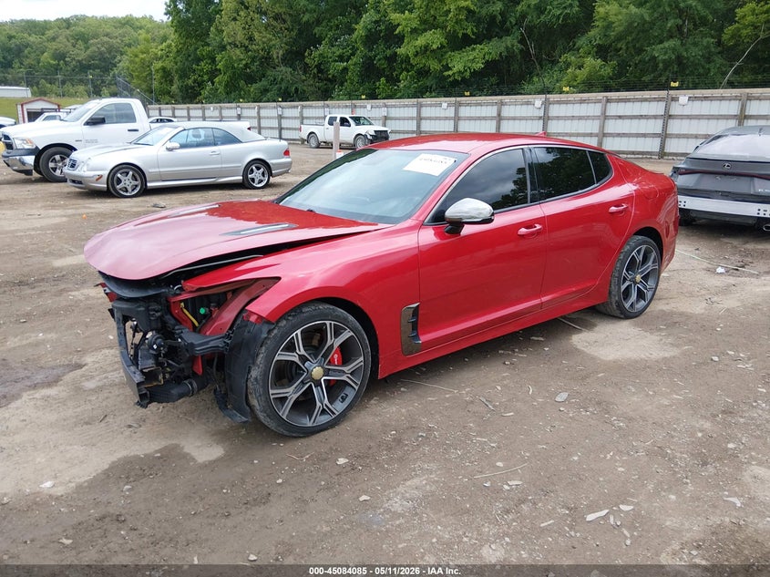 2020 Kia Stinger VIN KNAE35LC6L6077874 IAAI salvage auction — FRONT END, Salvage (Tennessee), sold $2,150 on 2026-07-29 (photo 2)