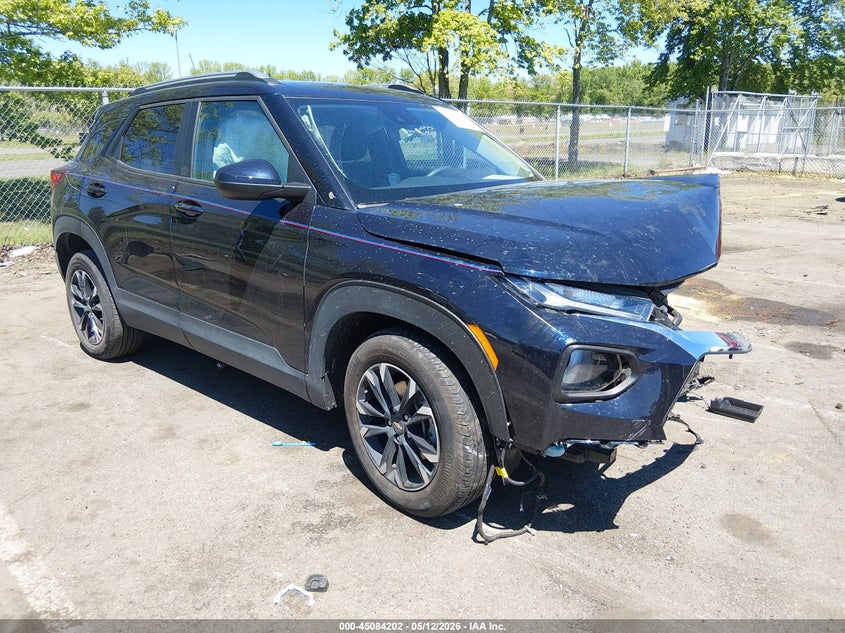 2021 Chevrolet Trailblazer VIN KL79MRSLXMB087856 IAAI salvage auction — FRONT & REAR, Salvage (New Jersey), sold $1,950 on 2026-07-06 (photo 1)