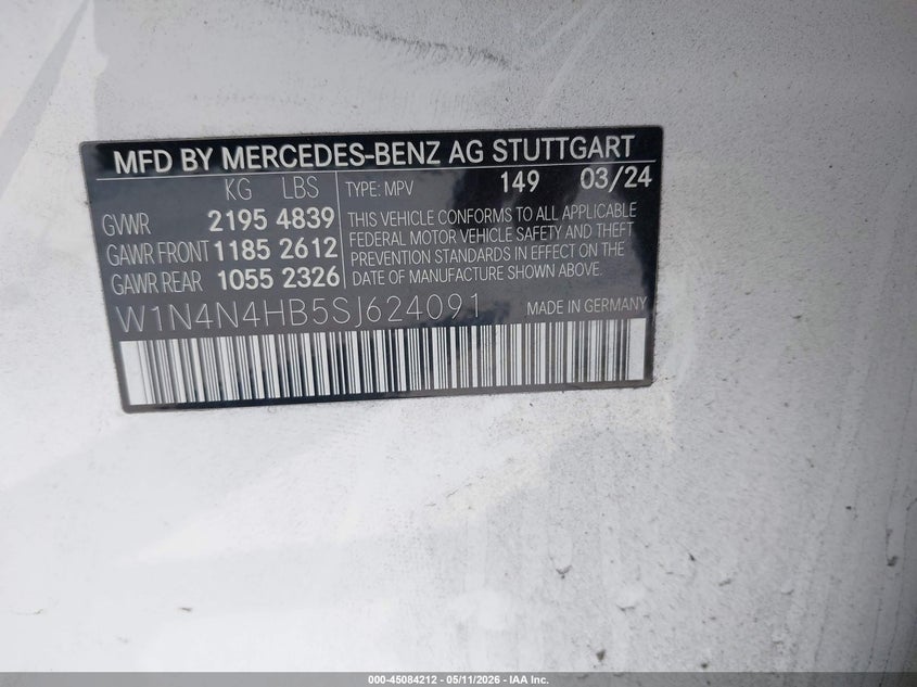 2025 Mercedes-benz Gla-klasse VIN W1N4N4HB5SJ624091 IAAI salvage auction — REAR END, Salvage (Oregon), sold $14,600 on 2026-08-13 (photo 9)