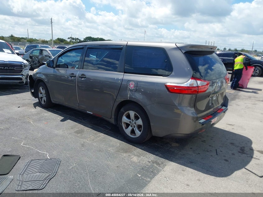 2016 Toyota Sienna VIN 5TDZK3DC4GS743484 IAAI salvage auction — RIGHT FRONT, Rebuildable (Florida), sold $1,900 on 2026-07-24 (photo 3)
