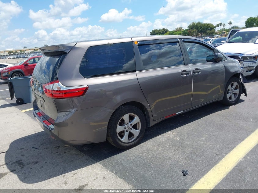 2016 Toyota Sienna VIN 5TDZK3DC4GS743484 IAAI salvage auction — RIGHT FRONT, Rebuildable (Florida), sold $1,900 on 2026-07-24 (photo 4)