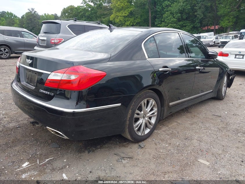 2012 Hyundai Genesis VIN KMHGC4DF6CU175440 IAAI salvage auction — FRONT END, Salvage (Georgia), sold $1,000 on 2026-07-08 (photo 4)
