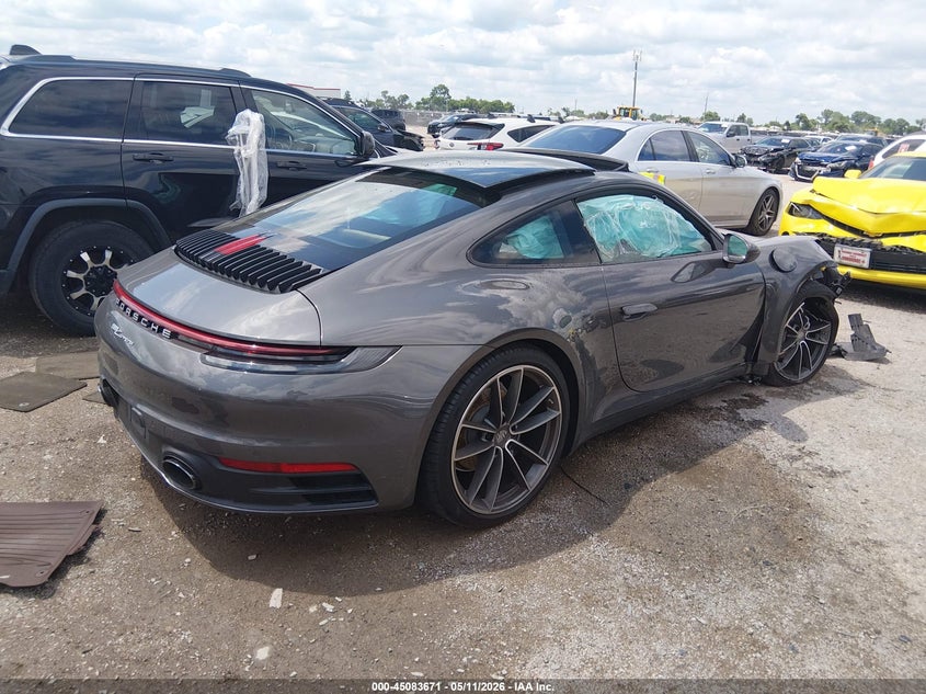 2022 Porsche 911 VIN WP0AA2A95NS206601 IAAI salvage auction — FRONT END, Original (Texas), sold $50,000 on 2026-07-13 (photo 4)
