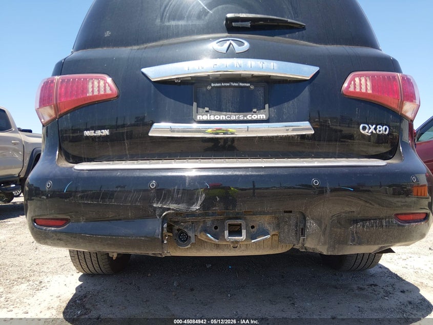 2014 Infiniti Qx80 VIN JN8AZ2NE9E9067097 IAAI salvage auction — REAR END, Clear (Oklahoma), sold $25 on 2026-07-29 (photo 6)